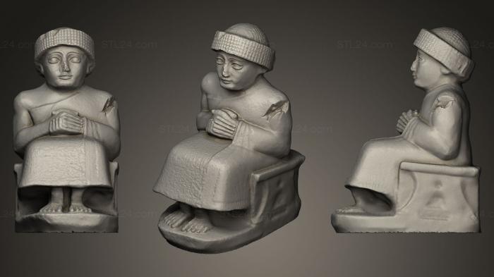 Miscellaneous figurines and statues (Gudea, STKR_0207) 3D models for cnc